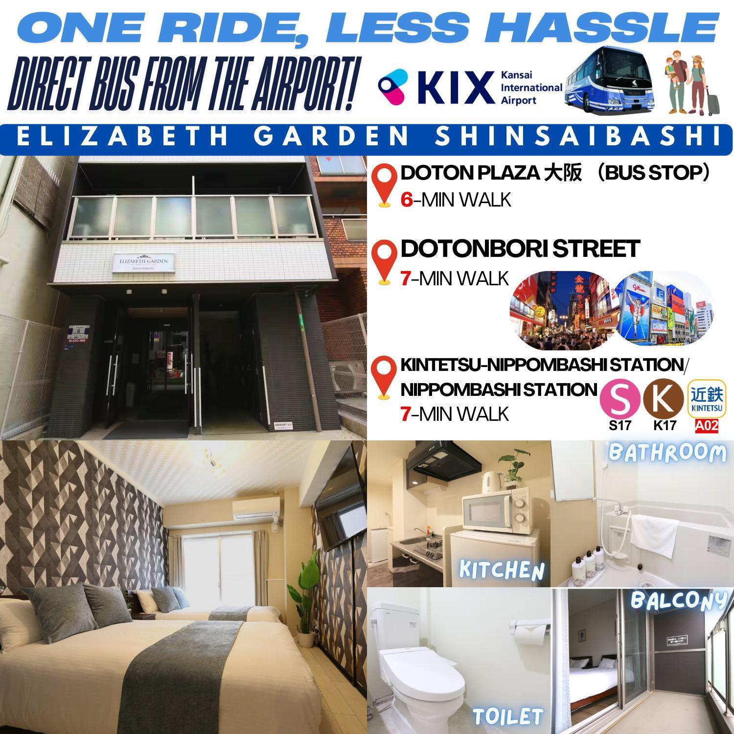 Elizabeth Garden Shinsaibashi Leilighet Ōsaka Eksteriør bilde